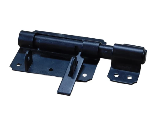 Padlock bolt - locking plate - black - 100 x 80 mm
