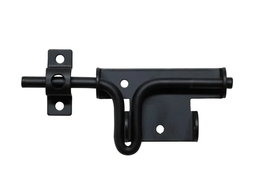 Slide lock with padlock hole - Black - Metal