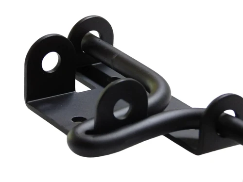 Slide lock with padlock hole - Black - Metal