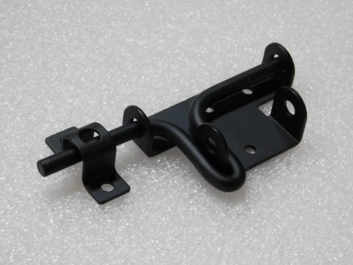 Slide lock with padlock hole - Black - Metal