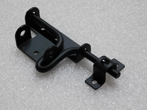 Slide lock with padlock hole - Black - Metal
