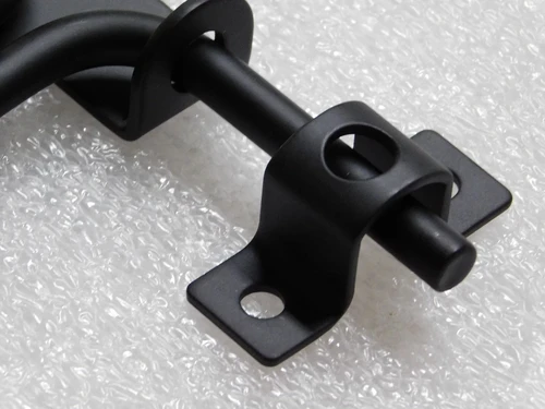 Slide lock with padlock hole - Black - Metal