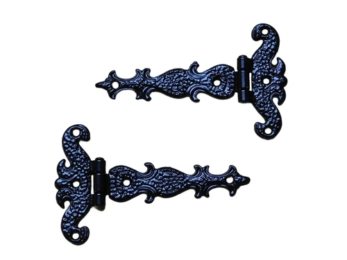 Decorative Furniture Hinges - Black - Set of 2