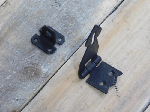 Antiek-look, sluitbare scharnier, antieke fitting, doosbeslag getextureerd-11,5 cm