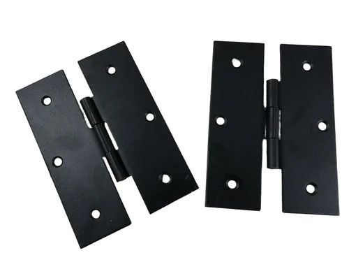 Mooie set zware plaatscharnieren, zwart.