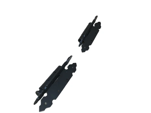 Türhalter-Set aus Schmiedeeisen, Scharniere, Türhänger - schwarz