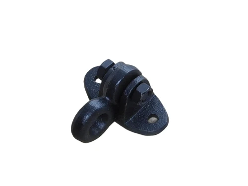 Movable ceiling hook / wall hook ring, large eye - cast iron - black