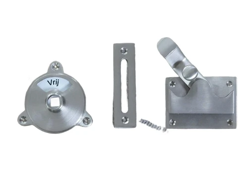 Door hardware WC Nickel matt, rotary lock toilet door WC door hardware Retro