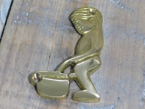 Toilet door plates toilet door sign - brass - for toilet, boy + girl