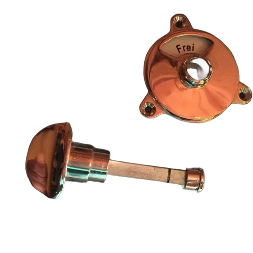 Swing lock brushed free and occupied for toilet door, toilet door, mounting nickel high gloss.