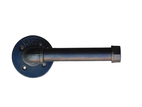 Industrieller Toilettenpapierhalter - Messing antik - Eisen