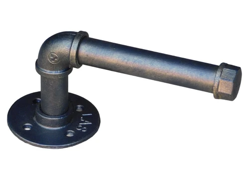 Industrieller Toilettenpapierhalter - Messing antik - Eisen