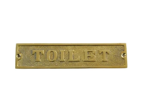 Messingschild Toilette - für Toilettentür