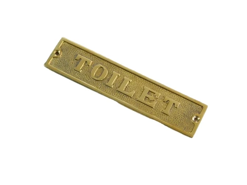 Messingschild Toilette - für Toilettentür
