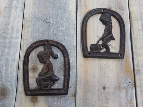 Set Toilet signs, * Boy and Girl *, metal powder coating