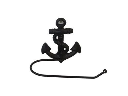Toilet roll holder Anchor, iron dark brown
