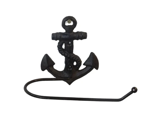 Toilet roll holder Anchor, iron dark brown