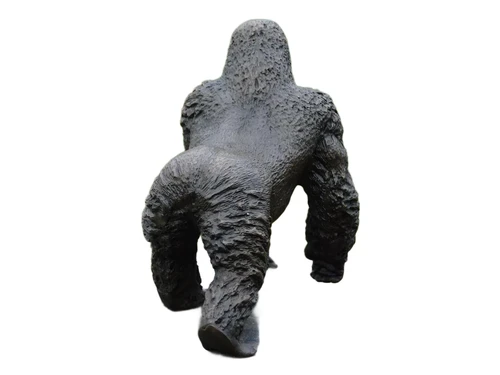 Bronzen beeld Gorilla op Marmeren voet