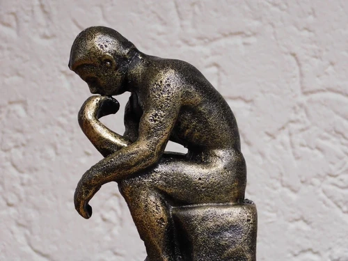Statue The Thinker - Cast iron - Bronze look