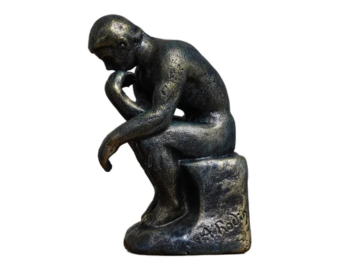 Statue The Thinker - Cast iron - Green Finish