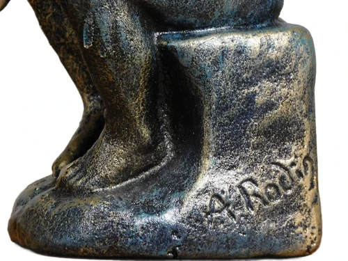 Statue The Thinker - Cast iron - Green Finish