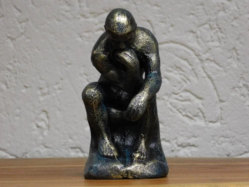 Statue The Thinker - Cast iron - Green Finish