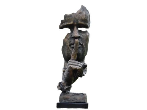 Statue the Whisperer - 40 cm - Bronze - with Marble base