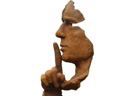 Statue der Flüsterer - Gusseisen - schwer