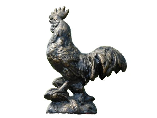 Beeld Haan - Bronskleurig - Gietijzer