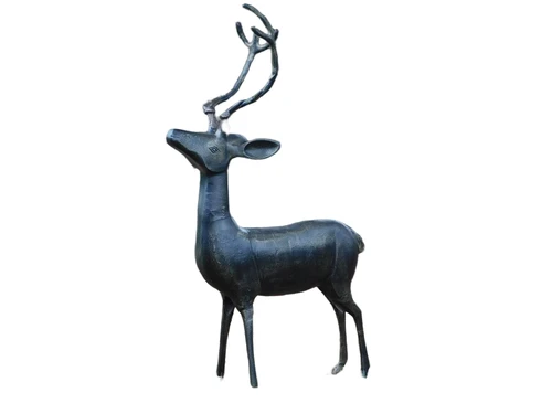 Statue Hirsch - alu - dunkelbraun - Dekorationsartikel
