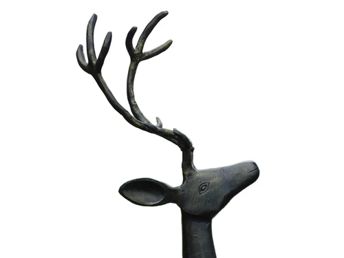 Statue Hirsch - alu - dunkelbraun - Dekorationsartikel