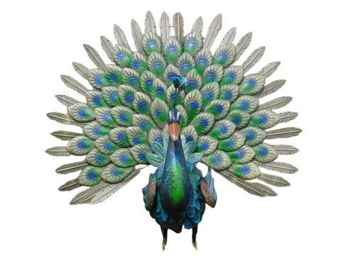 Statue Peacock XL - Metal - Full in Colour