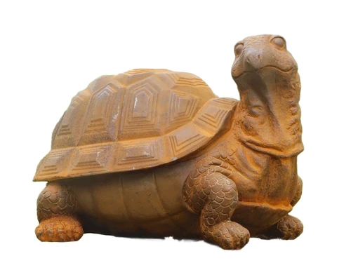 Schildkrötenstatue aus Gusseisen - detailliert