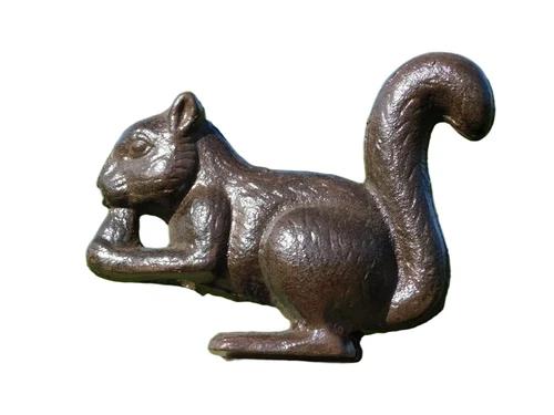 Beeldje Eekhoorn - Bruin - Gietijzer