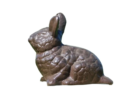 Figurine Rabbit - Brown - Cast iron