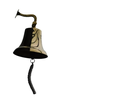 Bell ''Titanic 1912'' with rope, brass