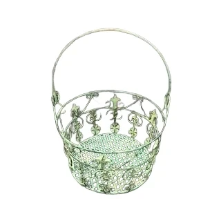 Bloemenmand Franse Lelie L - groen
