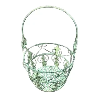 Flower basket French Lily S - green