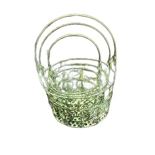 Flower basket French Lily S - green