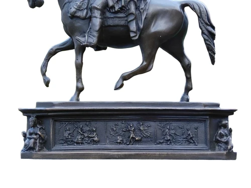 Bronze statue of Frederick the Great on Horseback - on Marble Base