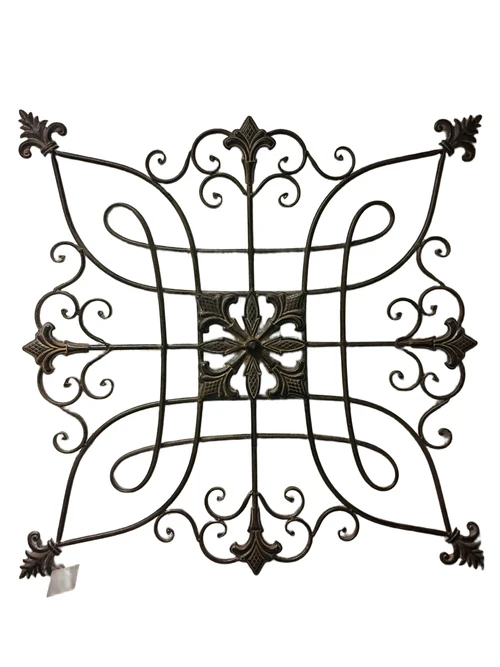Decorative Wall Ornament - Metal - Brown