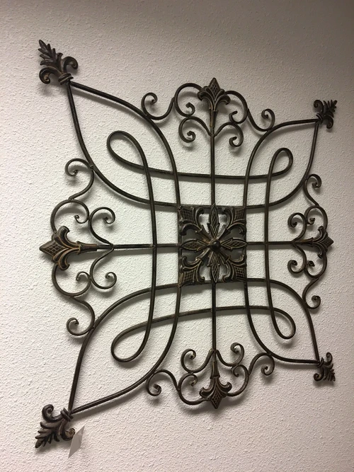 Decorative Wall Ornament - Metal - Brown