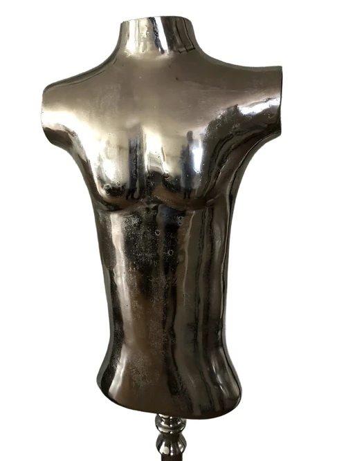 Dressman-dummy man, alu-raw, torso op stand, prachtig!