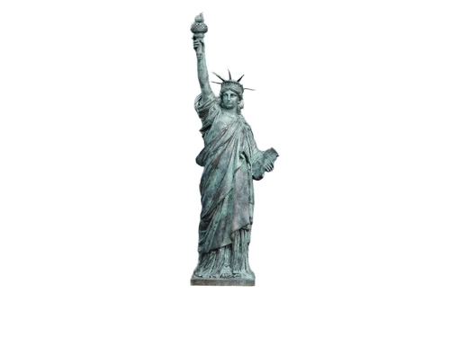 A bronze statue/sculpture of ''THE STATUE OF LIBERTY''