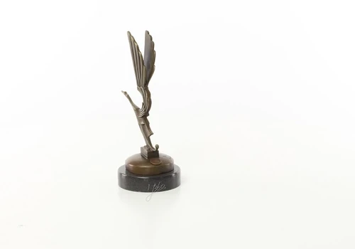 Bronzeskulptur einer Storchenfigur