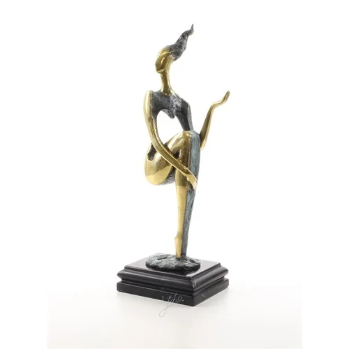 A bronze statue/sculpture of a naked woman