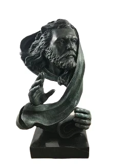Een Modernist bronzen beeld van God, Green finish