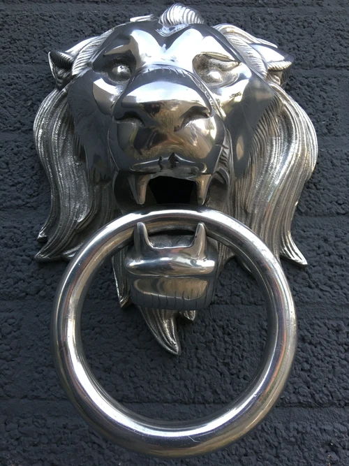 Stabiler Aluminiumabdruck voller Löwenkopf, Türklopfer, theetuch halter, .... super decoration