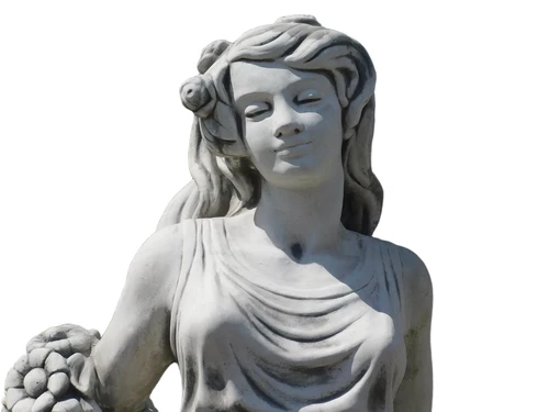 Statue of Lady with Flower Wreath - 175 cm - Stone