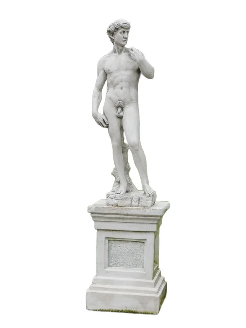 Statue David XL on Pedestal - 170 cm - Stone